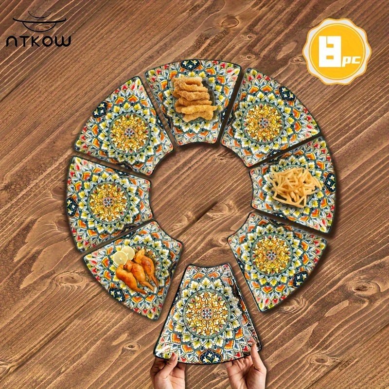 Bohemian Ceramic Plates Lunar New Year Gathering Essentials - Blu Lotus Boutique