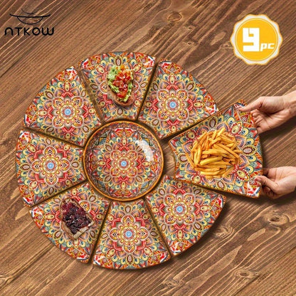 Bohemian Ceramic Plates Lunar New Year Gathering Essentials - Blu Lotus Boutique