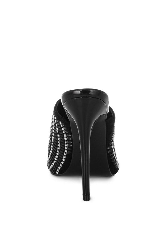 Boska Slip On Embellished Stiletto Heels - Blu Lotus Boutique