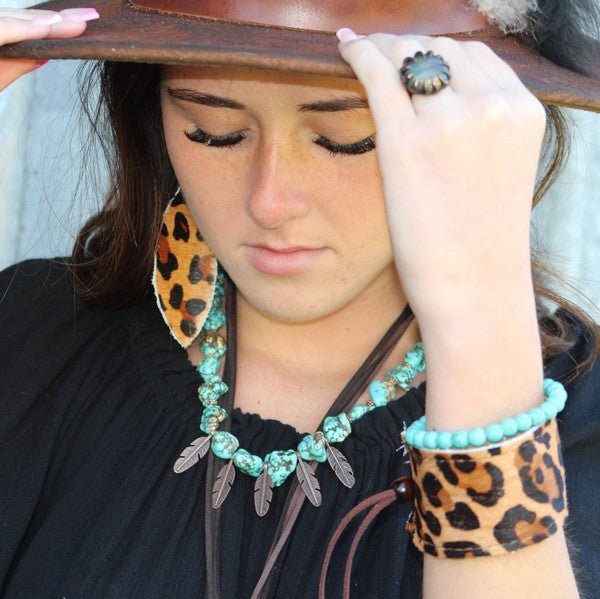 Bracelet Bar - Blue Turquoise Stackable Bracelet - Blu Lotus Boutique