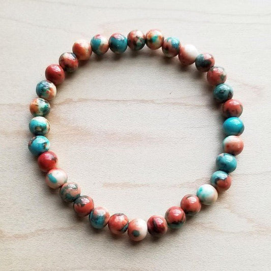 Bracelet Multi - Colored Stretch Beaded Bracelet - Blu Lotus Boutique