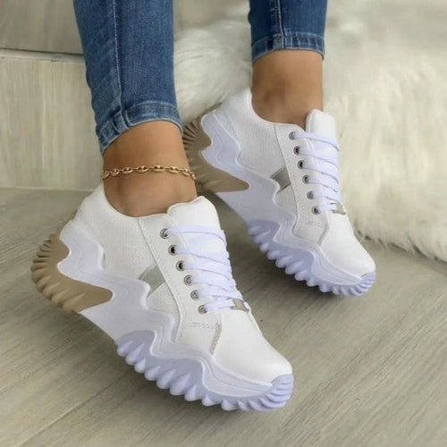 Breathable Vulcanized Women Shoes Casual Platform Sneakers - Blu Lotus Boutique