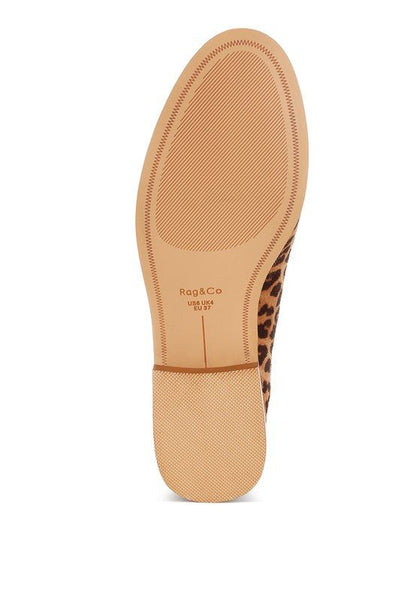 Cacani Leopard Print Heeled Loafers - Blu Lotus Boutique