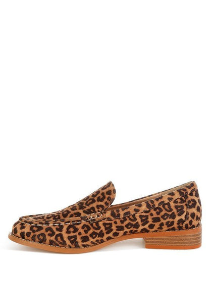 Cacani Leopard Print Heeled Loafers - Blu Lotus Boutique