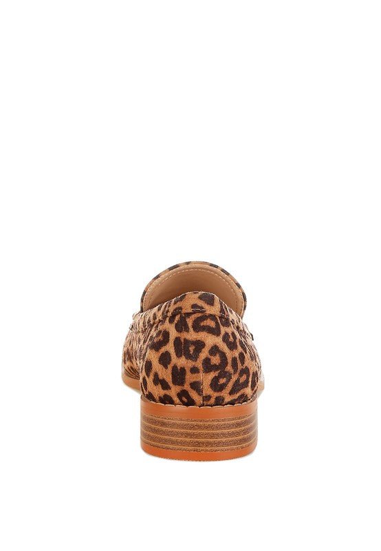 Cacani Leopard Print Heeled Loafers - Blu Lotus Boutique