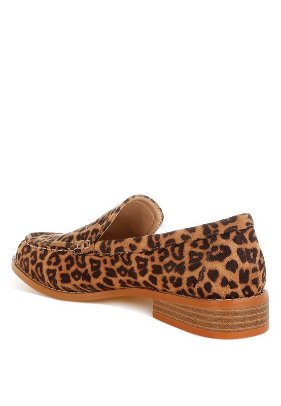 Cacani Leopard Print Heeled Loafers - Blu Lotus Boutique