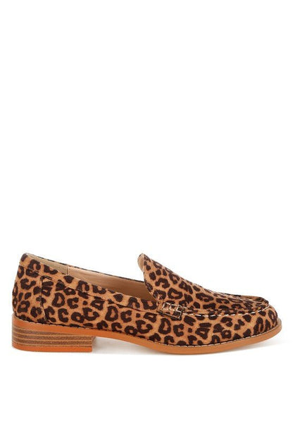 Cacani Leopard Print Heeled Loafers - Blu Lotus Boutique