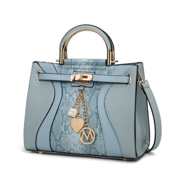 Cassia vegan Leather Satchel Bag - Blu Lotus Boutique