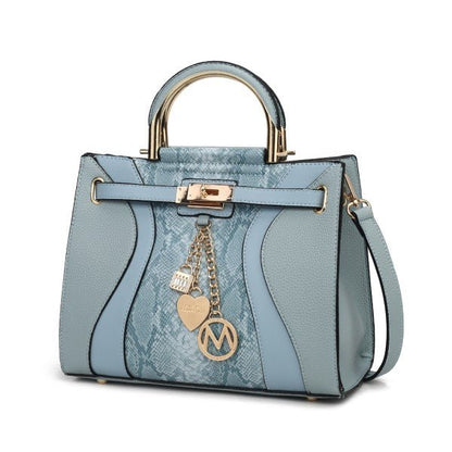 Cassia vegan Leather Satchel Bag - Blu Lotus Boutique