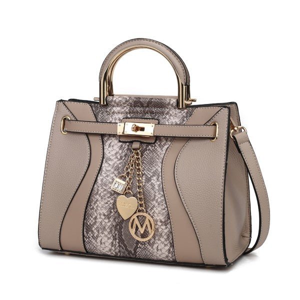 Cassia vegan Leather Satchel Bag - Blu Lotus Boutique