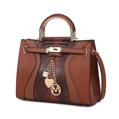 Cassia vegan Leather Satchel Bag - Blu Lotus Boutique