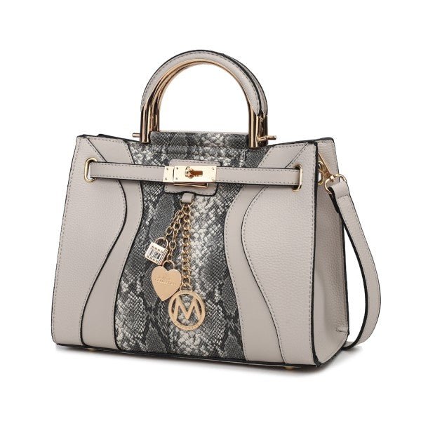 Cassia vegan Leather Satchel Bag - Blu Lotus Boutique