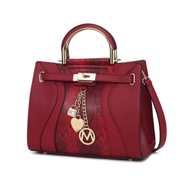 Cassia vegan Leather Satchel Bag - Blu Lotus Boutique