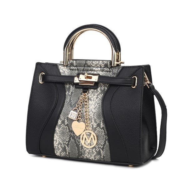 Cassia vegan Leather Satchel Bag - Blu Lotus Boutique