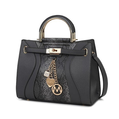 Cassia vegan Leather Satchel Bag - Blu Lotus Boutique