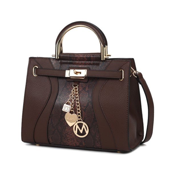 Cassia vegan Leather Satchel Bag - Blu Lotus Boutique