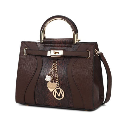 Cassia vegan Leather Satchel Bag - Blu Lotus Boutique