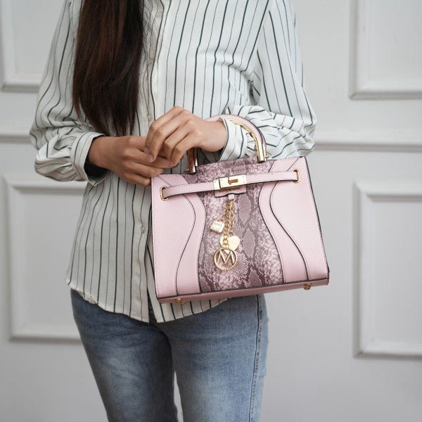 Cassia vegan Leather Satchel Bag - Blu Lotus Boutique