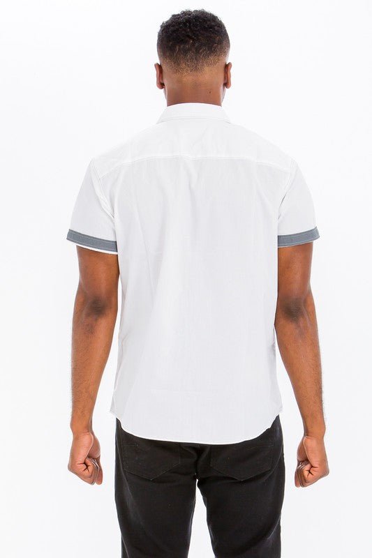 Casual Short Sleeve Solid Shirts - Blu Lotus Boutique