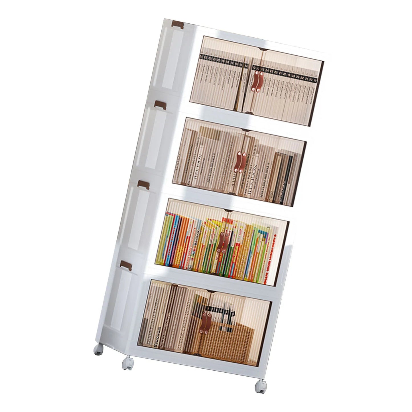 Clearance Deal Folding Children Snack Storage Cabinet Space Saving Organizer Multifunctional Plastic Living Room Baby Wardrobe - Blu Lotus Boutique