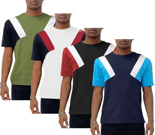 Color Block Short Sleeve Tshirt - Blu Lotus Boutique