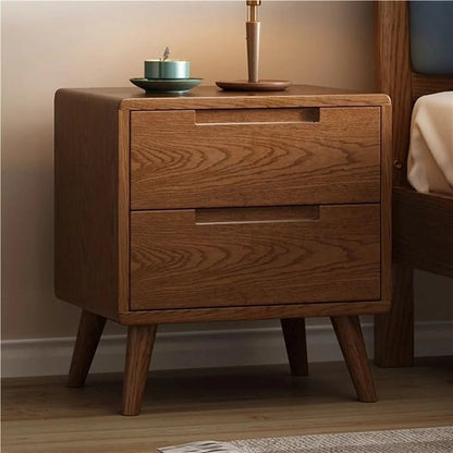 Contemporary 2 - Drawer Wooden Nightstand for Bedroom and Compact Spaces - Blu Lotus Boutique