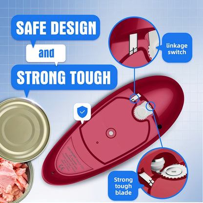 Cordless Electric Can Opener AutoShutoff Safe Edge OneTouch - Blu Lotus Boutique