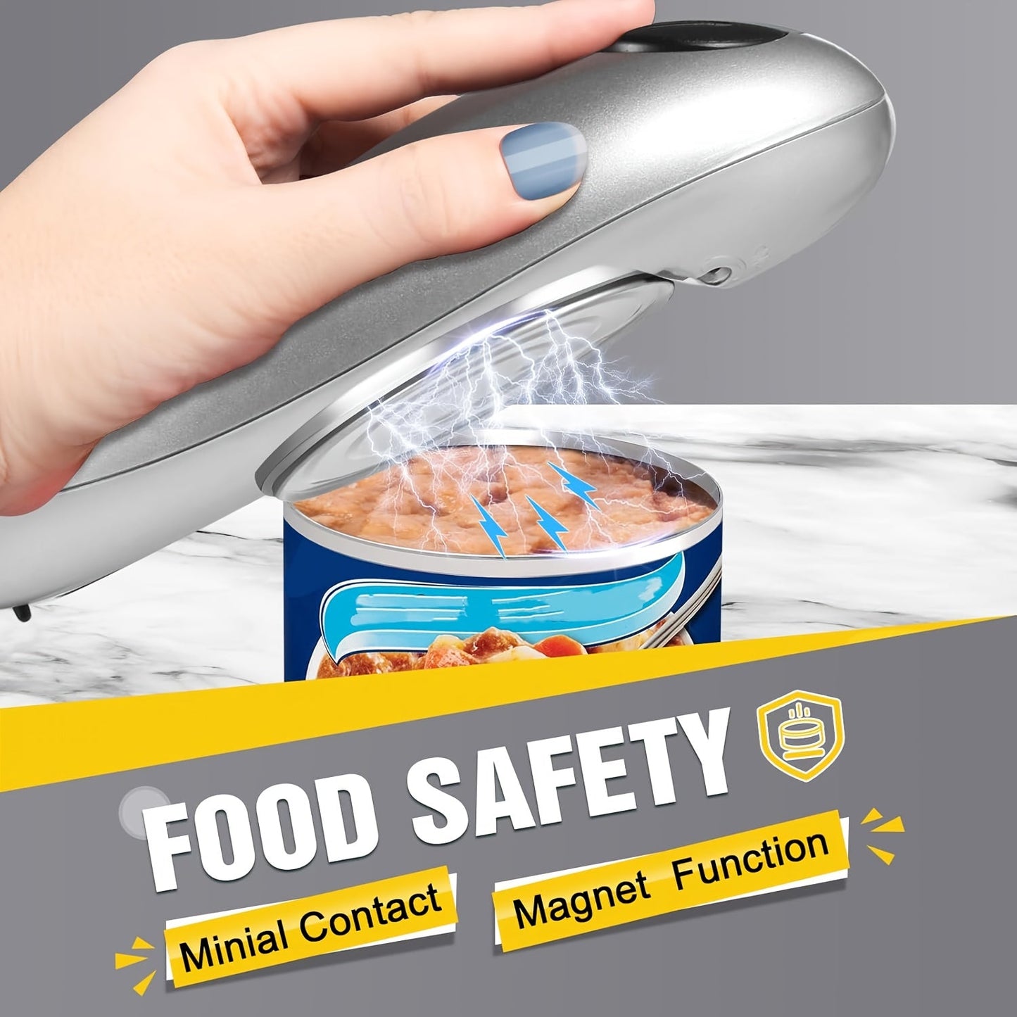 Cordless Electric Can Opener AutoShutoff Safe Edge OneTouch - Blu Lotus Boutique