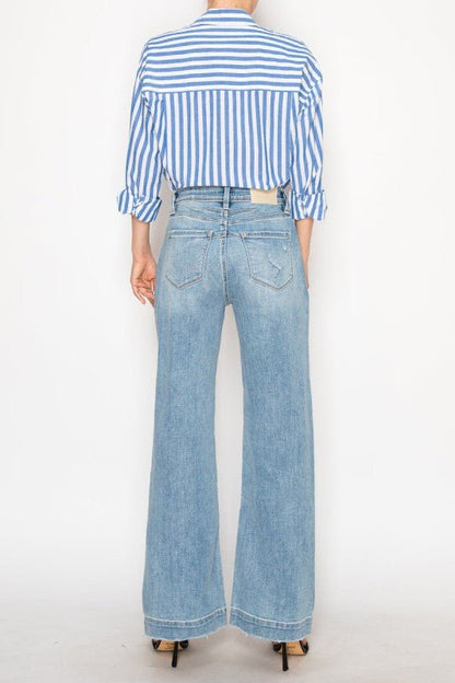 Corset Ultra High Rise Modern Wide Jean - Blu Lotus Boutique