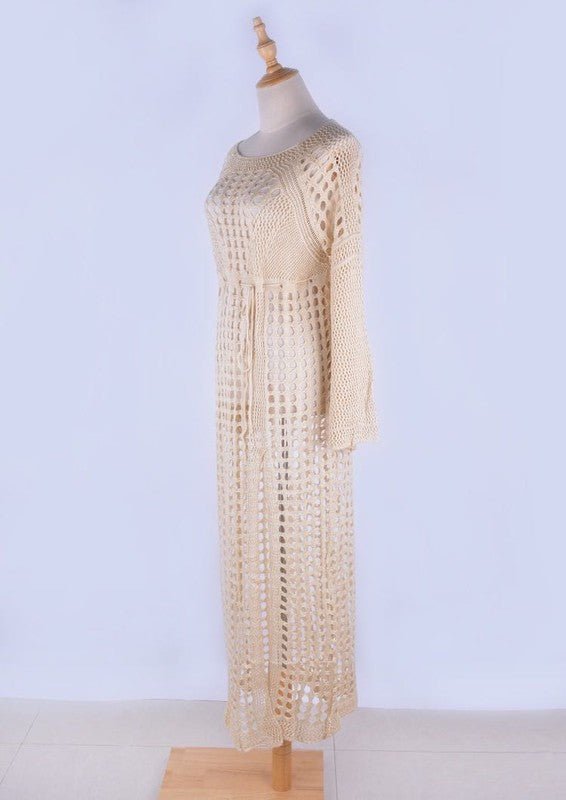 Crochet maxi cover up - Blu Lotus Boutique