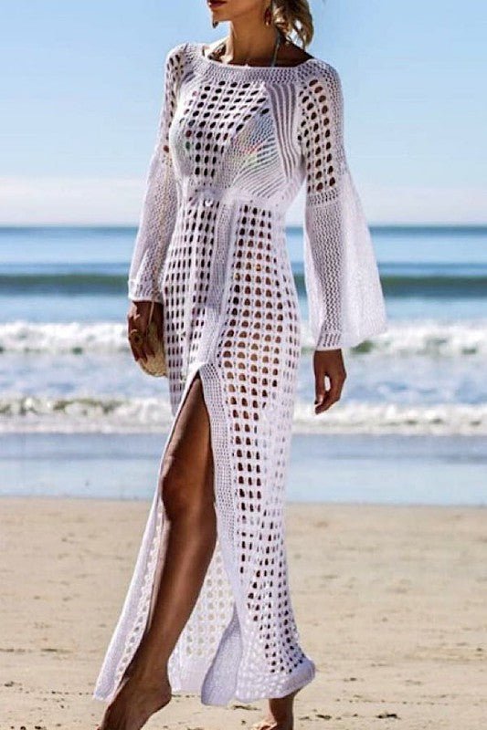 Crochet maxi cover up - Blu Lotus Boutique