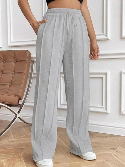 Drawstring Wide Leg Pants with Pockets - Blu Lotus Boutique