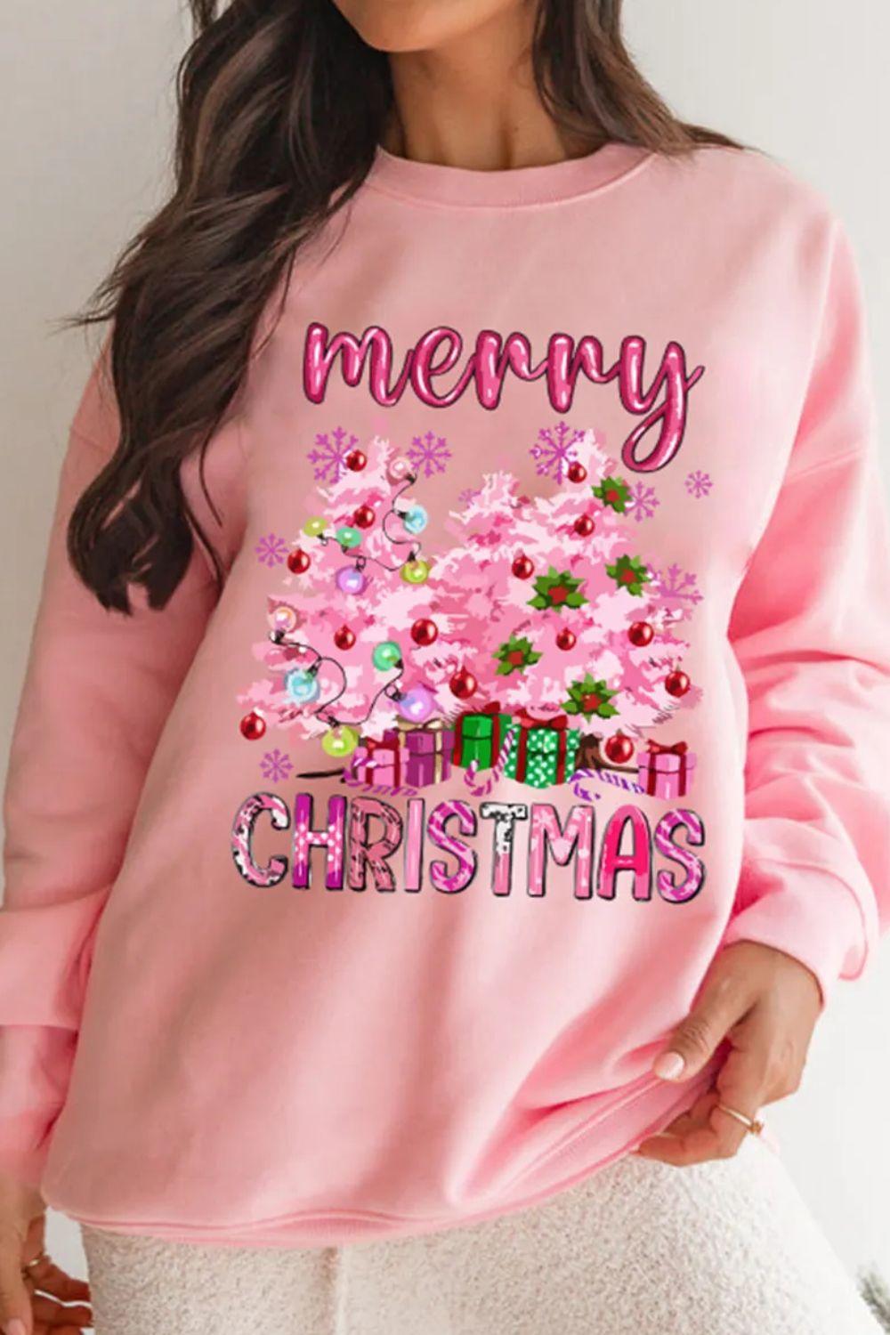 MERRY CHRISTMAS Long Sleeve Sweatshirt - Blu Lotus Boutique