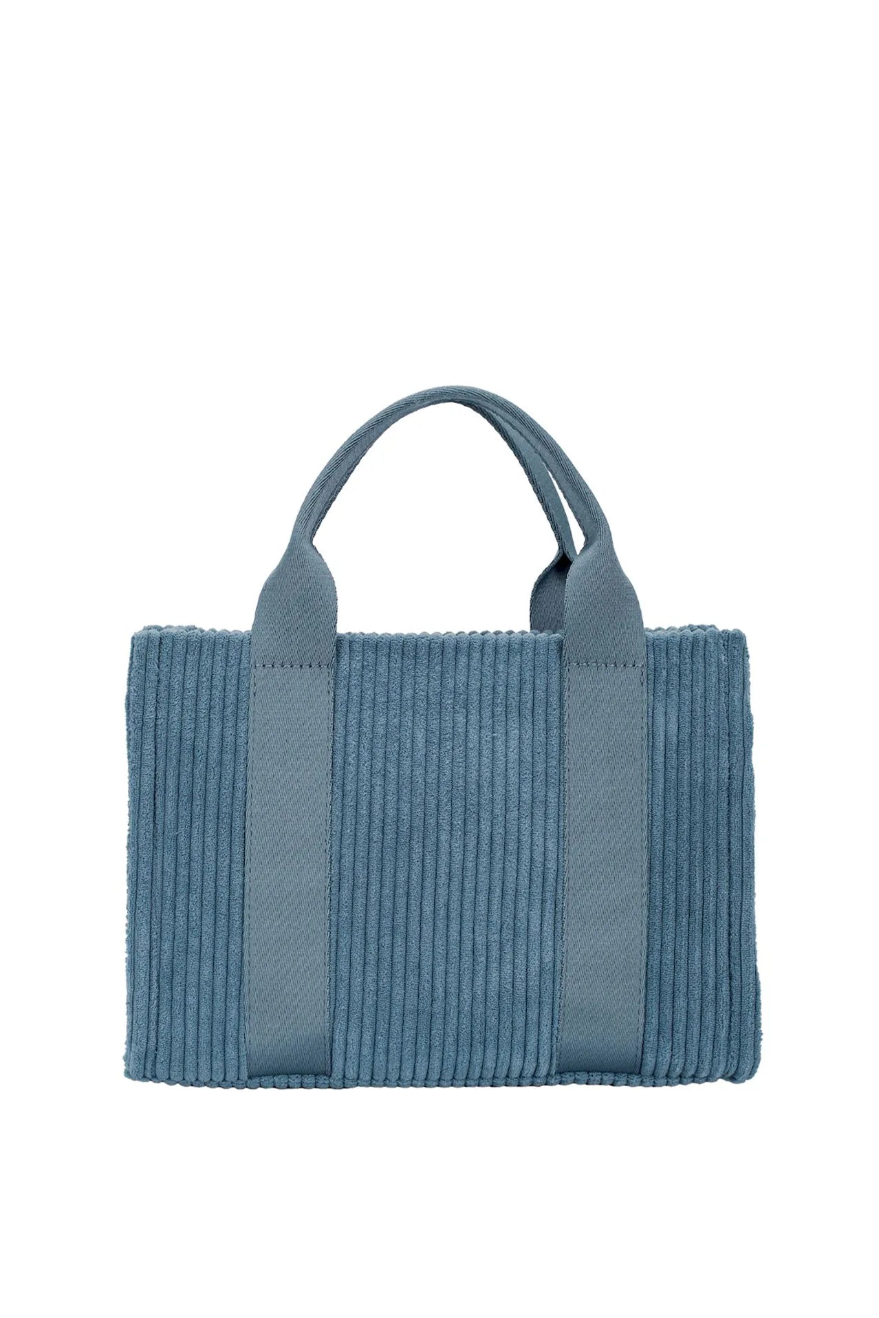 David Jones Corduroy Handbag Bag with Charm Detail - Blu Lotus Boutique