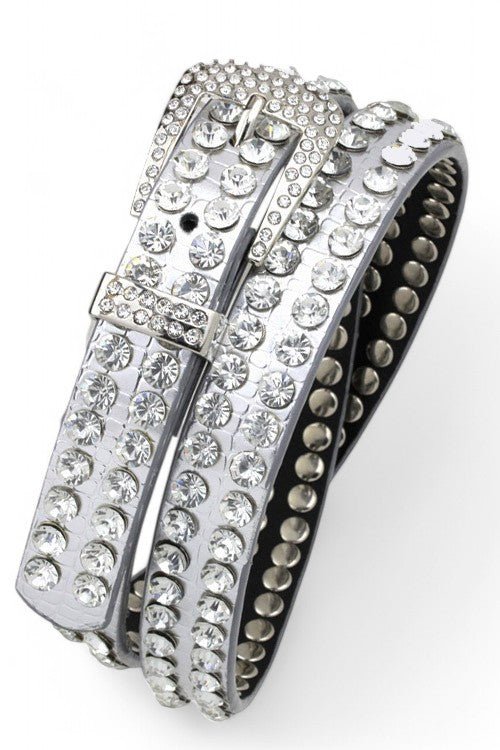 Double Row Crystals Belt - Blu Lotus Boutique