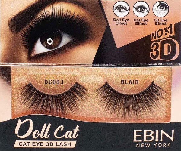 Ebin New York 3D Doll Cat Eyelashes - Blu Lotus Boutique