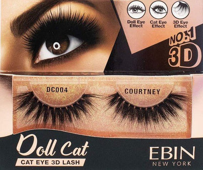 Ebin New York 3D Doll Cat Eyelashes - Blu Lotus Boutique