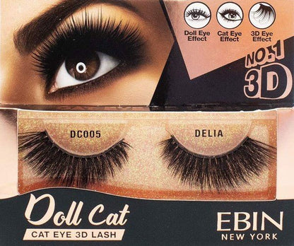 Ebin New York 3D Doll Cat Eyelashes - Blu Lotus Boutique