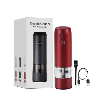 Electric Automatic Salt and Pepper Grinder Set Rechargeable With USB Gravity Spice Mill Adjustable Spices Grinder Kitchen Tools - Blu Lotus Boutique