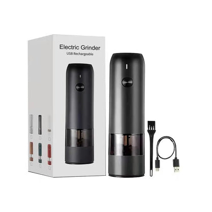 Electric Automatic Salt and Pepper Grinder Set Rechargeable With USB Gravity Spice Mill Adjustable Spices Grinder Kitchen Tools - Blu Lotus Boutique
