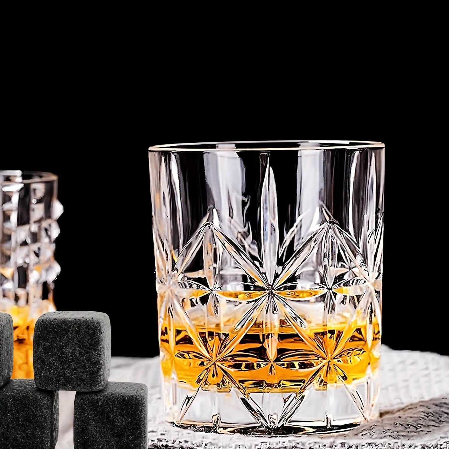 Elegant 6pc Old Fashioned Whiskey Cocktail Glass Set - Blu Lotus Boutique