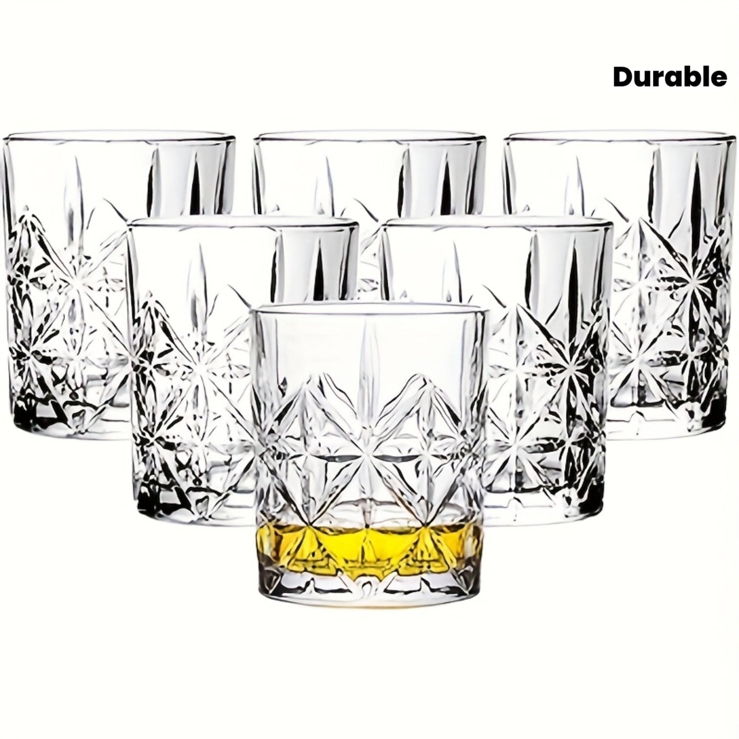 Elegant 6pc Old Fashioned Whiskey Cocktail Glass Set - Blu Lotus Boutique