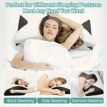 Ergonomic cotton snack pillow with comfortable sleeping design, soft and lightweight, perfect for side, back and abdominal sleep - Blu Lotus Boutique