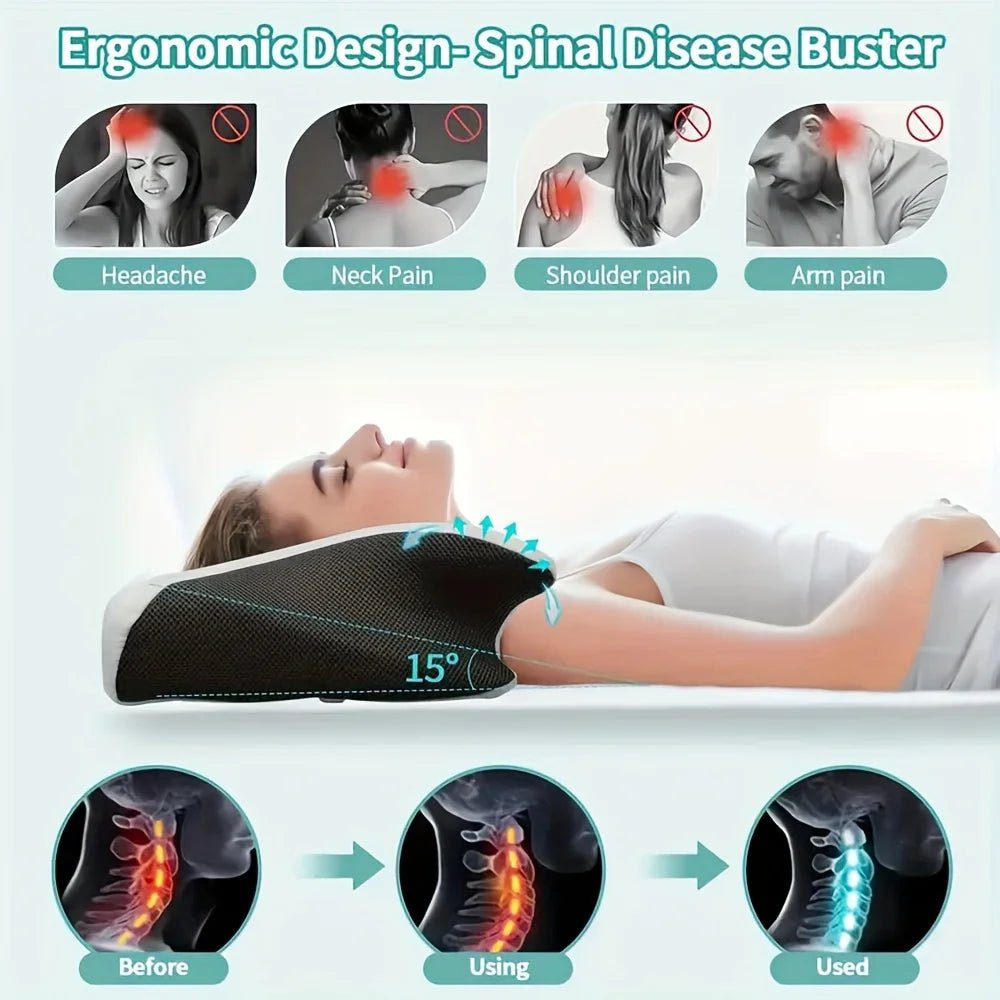 Ergonomic cotton snack pillow with comfortable sleeping design, soft and lightweight, perfect for side, back and abdominal sleep - Blu Lotus Boutique