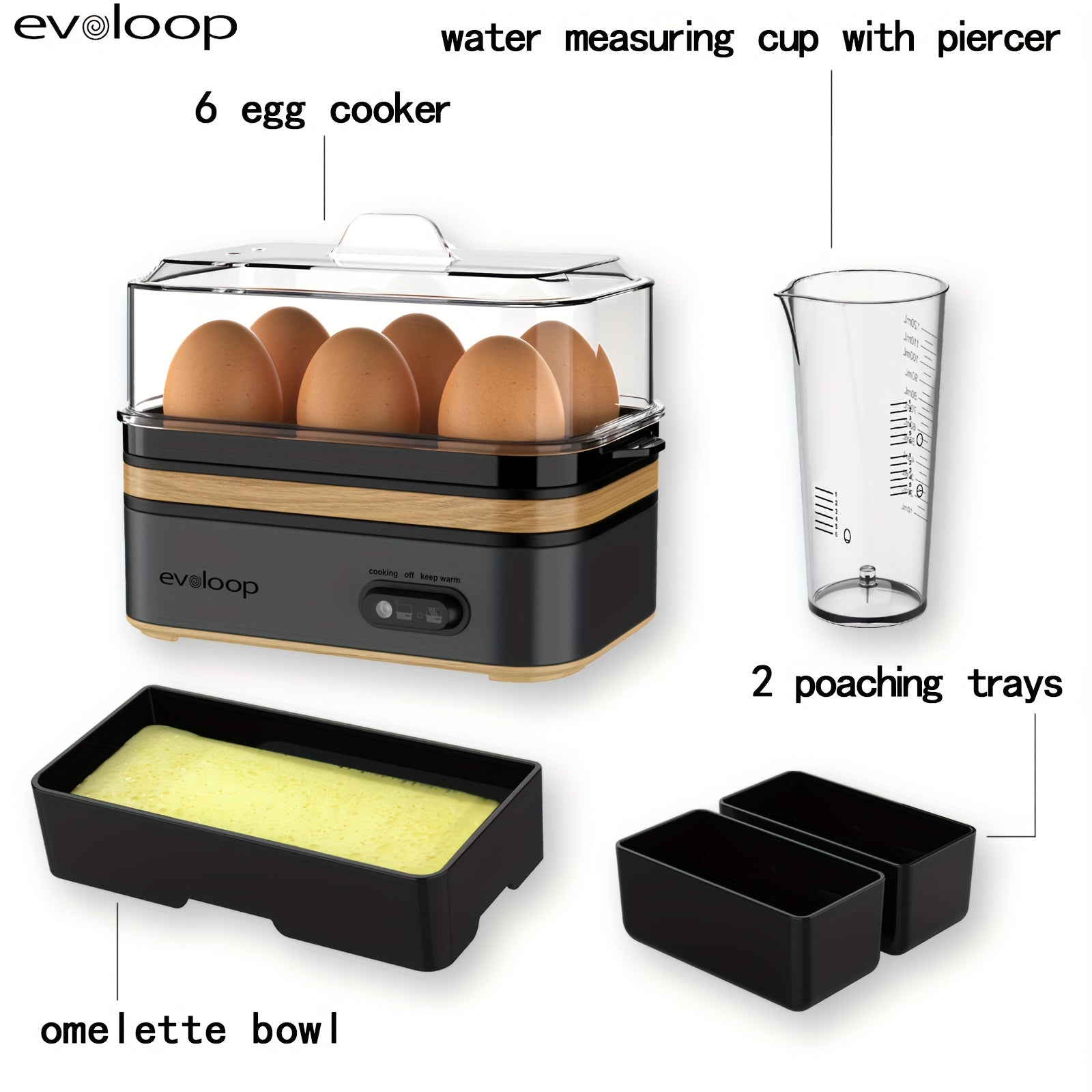 Evoloop Rapid Egg Cooker Perfect Eggs Effortless Cooking - Blu Lotus Boutique