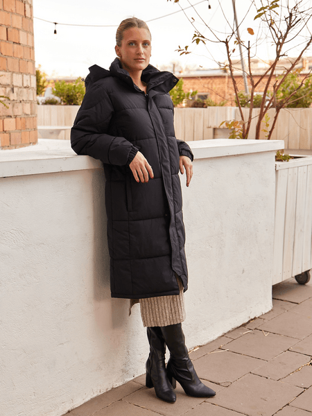 Longline Padded Coat - Blu Lotus Boutique