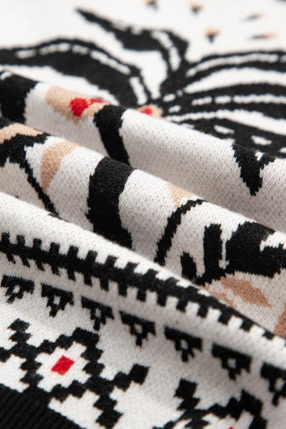 Floral Knit Button - Front V - Neck Cardigan - Blu Lotus Boutique