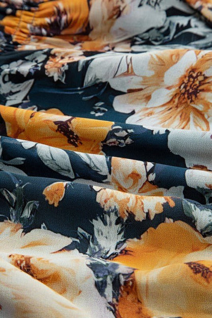 Floral Off Shoulder Bell Sleeve Peplum Top - Blu Lotus Boutique