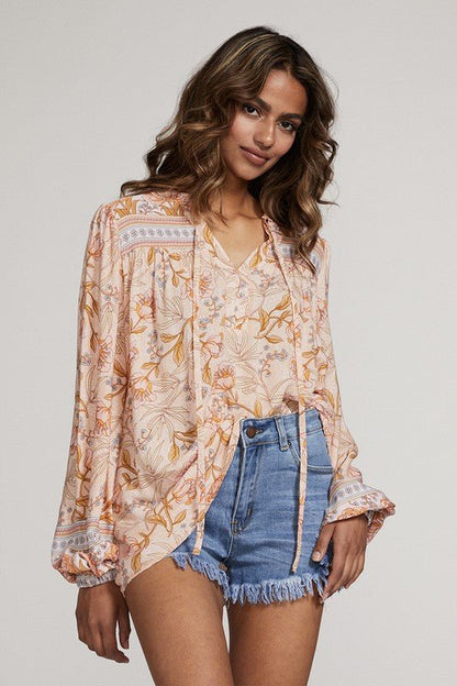 Floral print tunic - Blu Lotus Boutique
