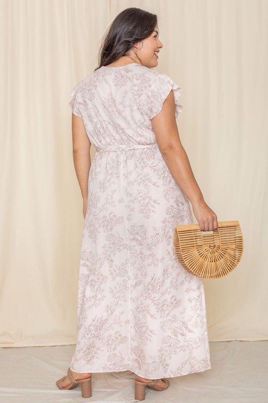 Floral Surplice Sash Sundress no lining - Blu Lotus Boutique